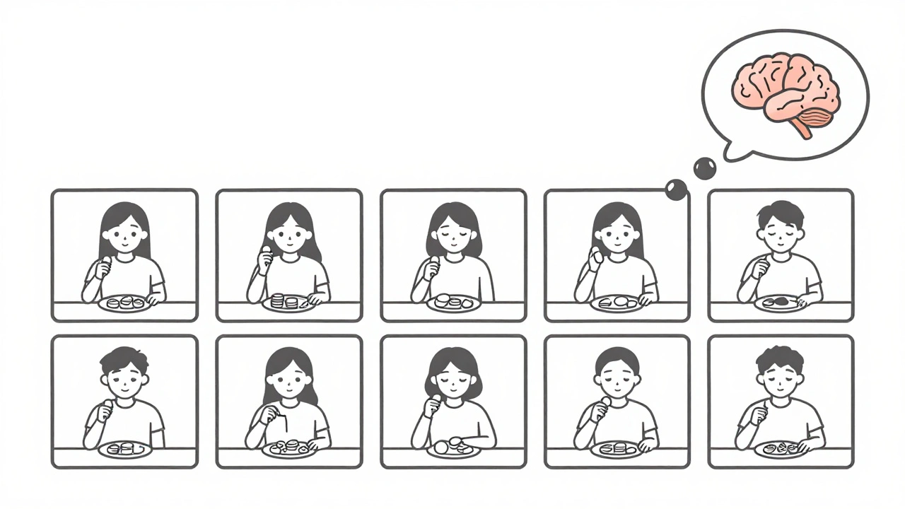 Calendar week illustrating consistent vs. inconsistent medication timing effects.