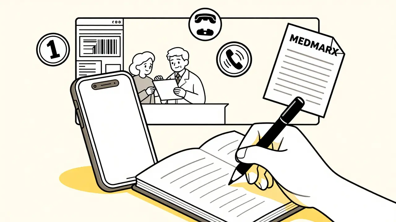 Hand writing report details with icons for emergency, ombudsman, and medication safety systems.