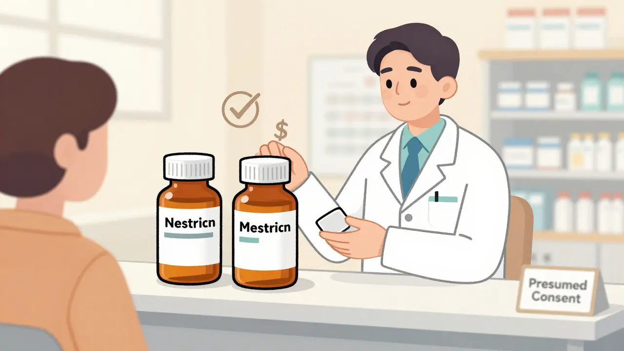 Presumed Consent in Pharmacy: When Pharmacists Can Swap Brand Drugs for Generics Without Asking