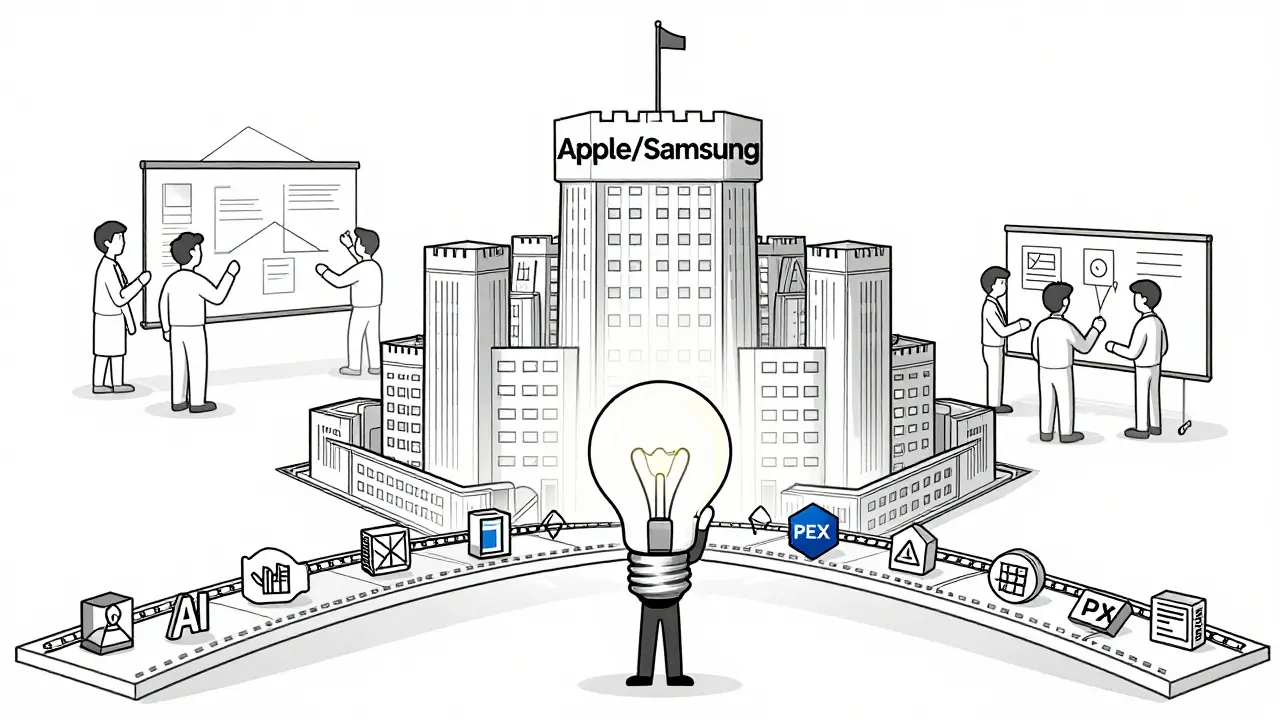 Small innovator connects with corporate giant through AI, blockchain, and patent evaluation tools.