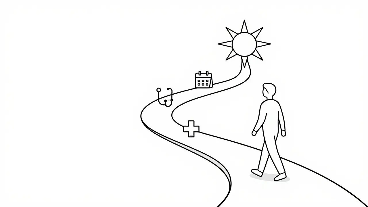 Pathway illustrating long-term medication management